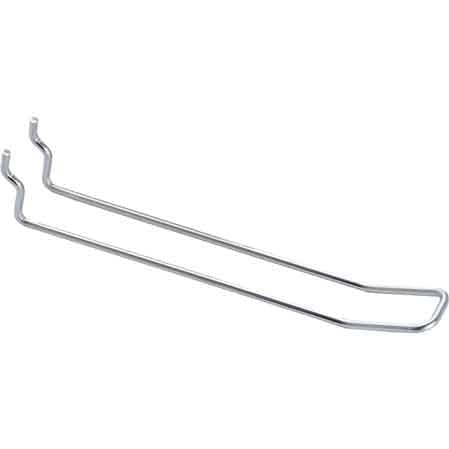 GANCIO PER PANNELLO FORATO TIPO 'DOPPIO' 10 cm - 50 pezzi