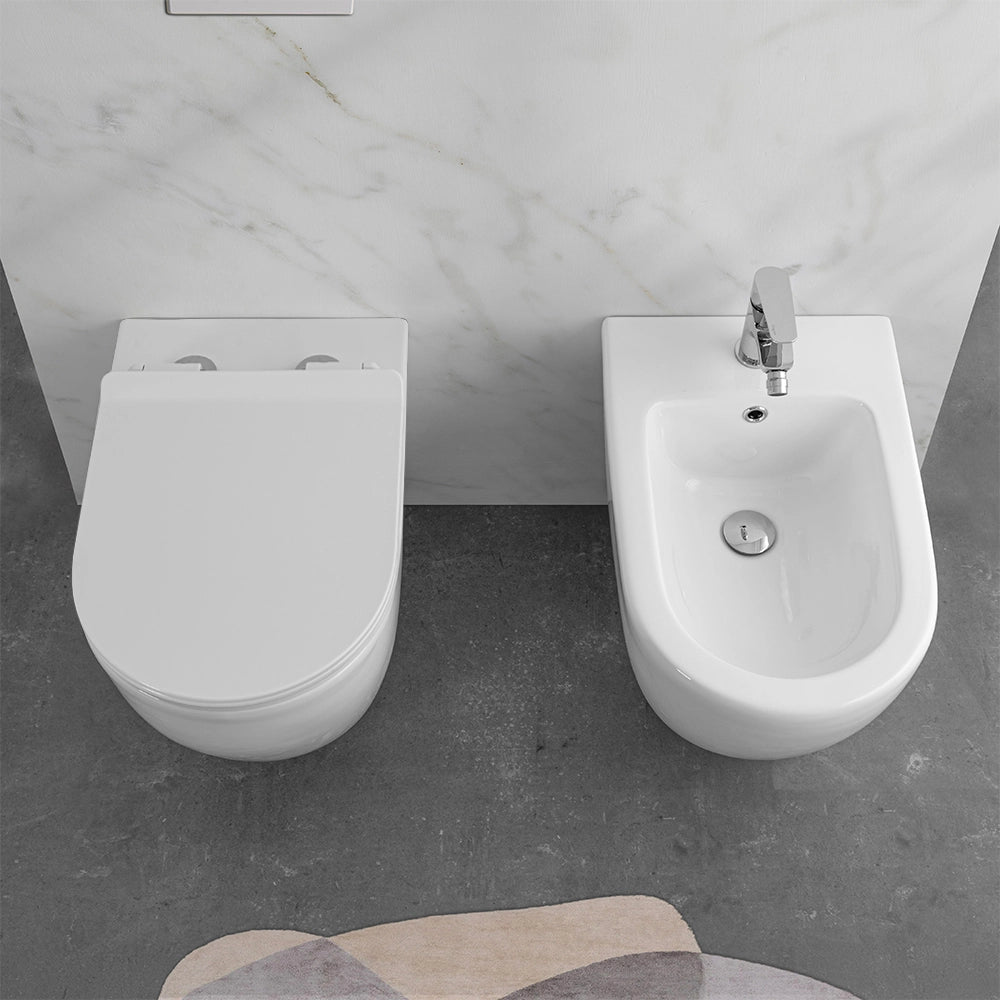 Sedile originale per wc Comoda sgancio rapido e chiusura soft-close