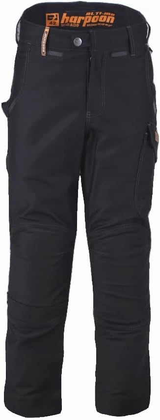 FRE00681 - Pantaloni Harpoon Alti Moleskine BOSSER-Nero-Taglia 42-11280-004