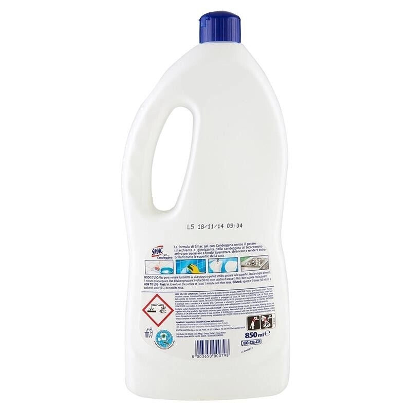 SMAC GEL BAGNO DETERGENTE CON CANDEGGINA 850 ML