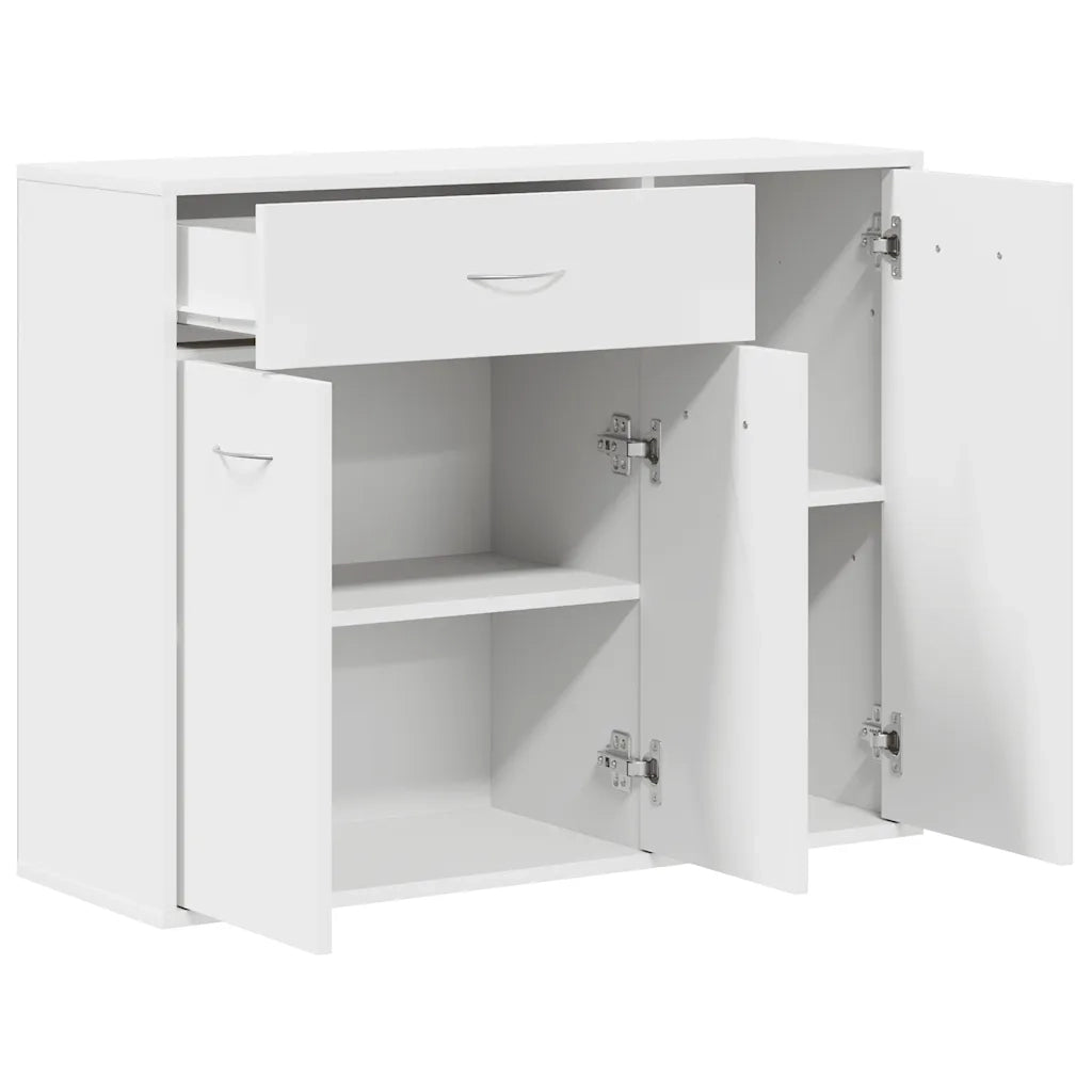Credenza Bianca 88x30x70 cm in Legno Multistrato