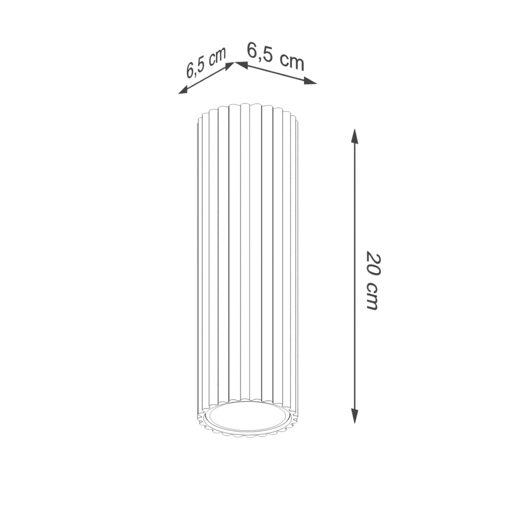 Lampada da soffitto KARBON 20 rosso ocra