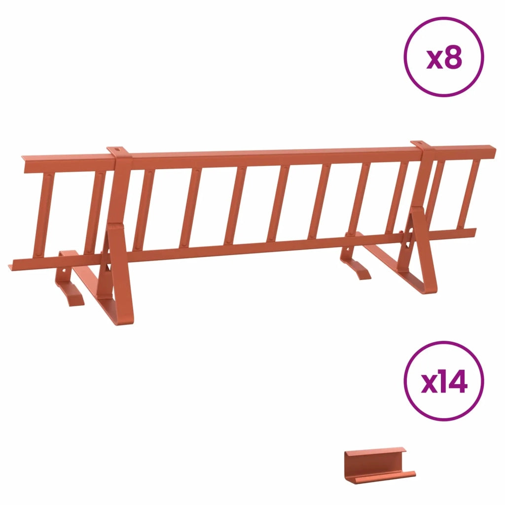 Guardia per neve sul tetto Rosso 800 x 29,5 x 34,5 cm Acciaio CFW6220641