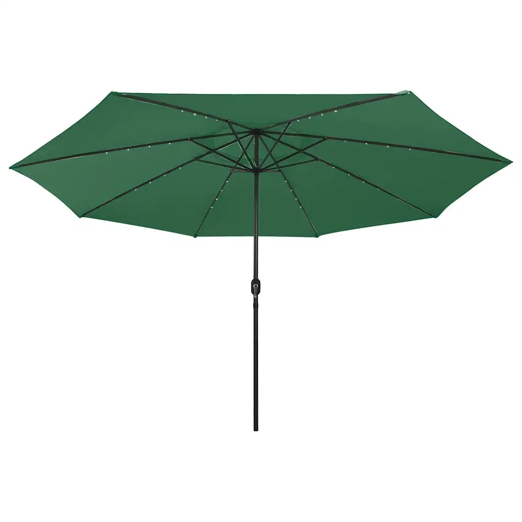 Ombrellone da Giardino-Ombrello da Balcone con Luci LED 400 cm Verde