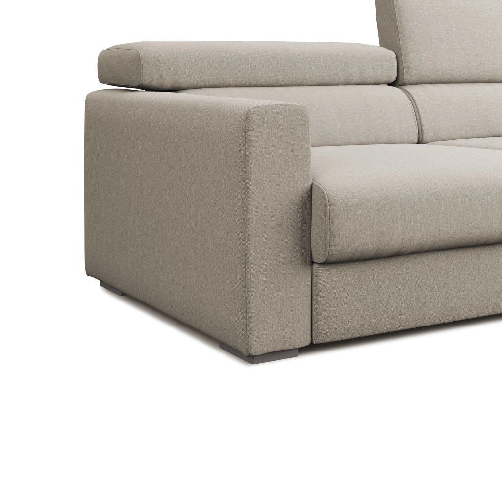 Dylan Divano con pouf estraibile 188 cm panna