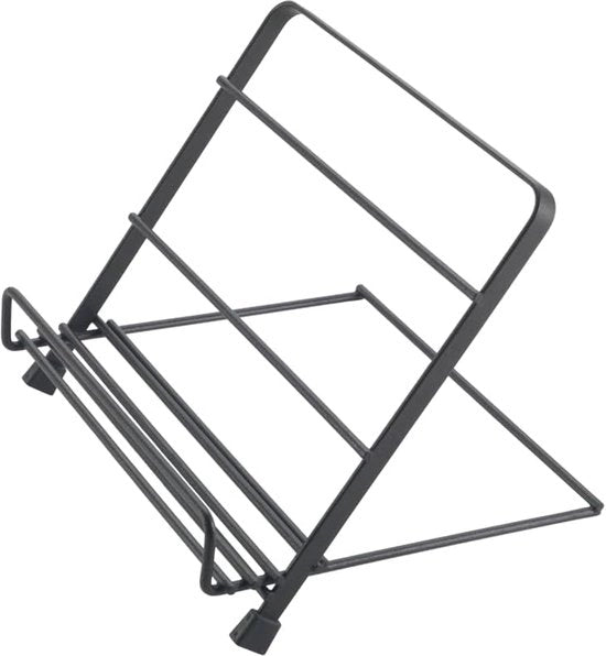Organizzatore di Ricette - Acciaio Nero con Supporto Pratico - Accessorio Cucina