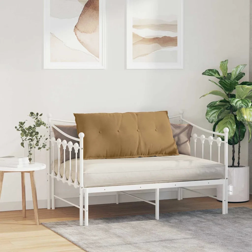 Cuscino per Schiena Marrone 100 x 50 cm Tessuto in Cords 42014769