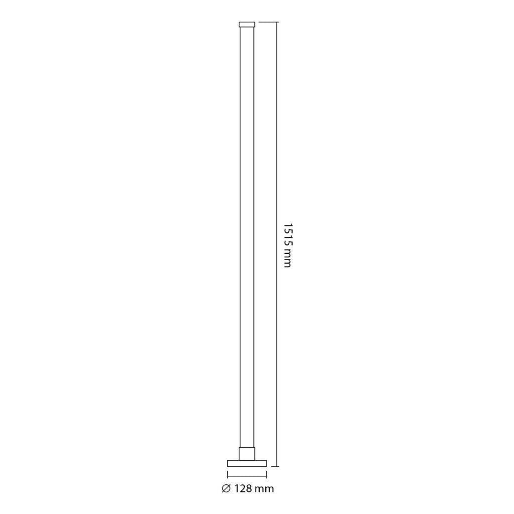 Lampada da terra LED RGBW 151cm dimmer telecomando Videx