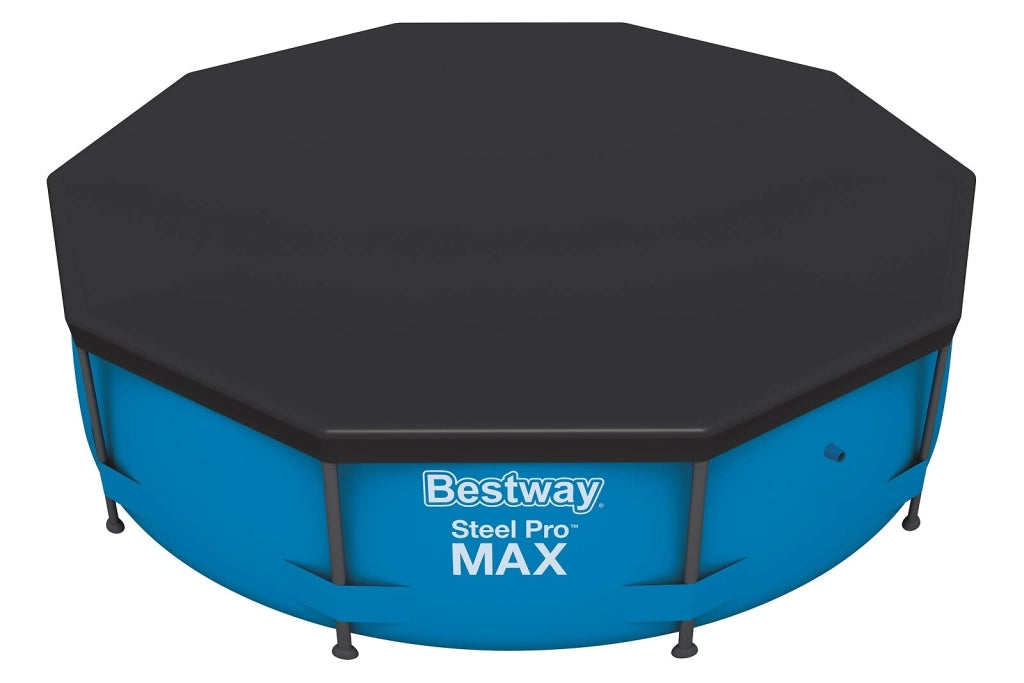 Bestway 58036 Flowclear Telo Copertura per Piscina Rotonda 305 cm compatibile Steel Pro e Steel Pro MAX colore Grigio