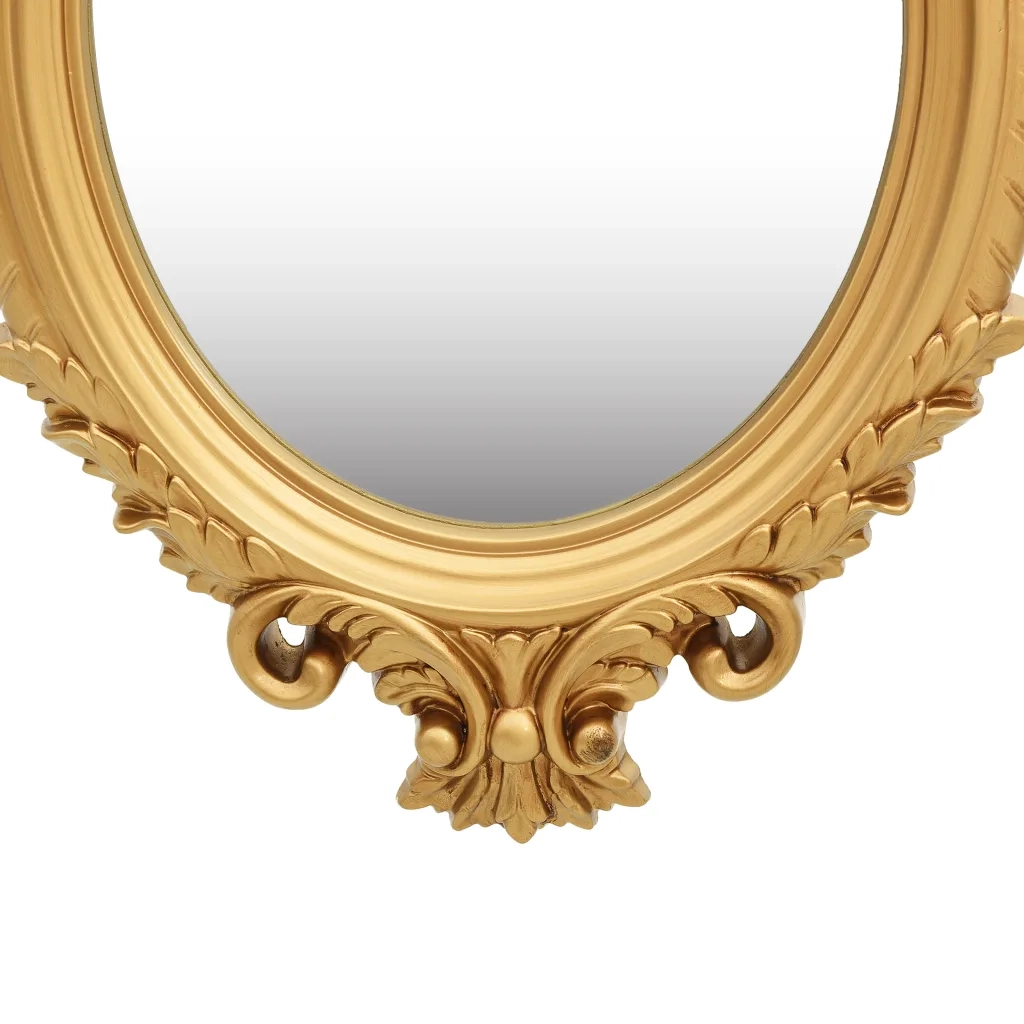 Specchio da Parete-Specchio a muro Stile Castello 56x76 cm Oro