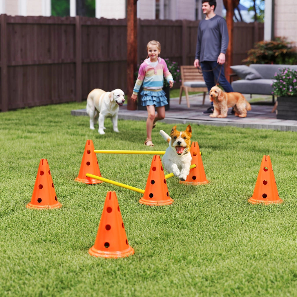 Set Agility per Cani con 6 Coni e 3 Ostacoli ¨C zephmum ¨C Nero