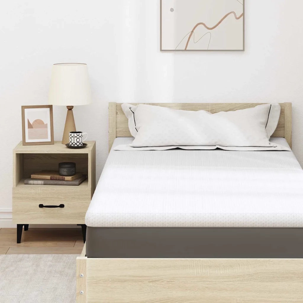 Topper per materasso Bianco 90 x 200 cm Tessuto Jacquard 4106201