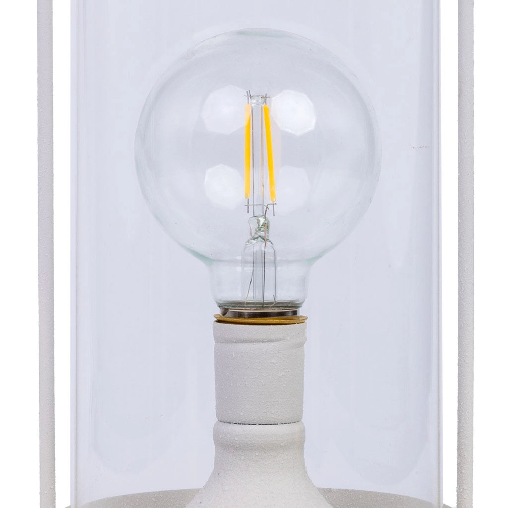Lampada da tavolo metallo bianco 16x16x46h cm