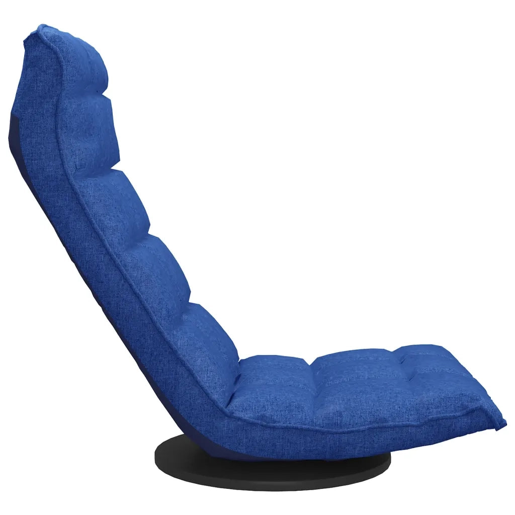 Sedia da Pavimento Girevole Blu in Tessuto 336578