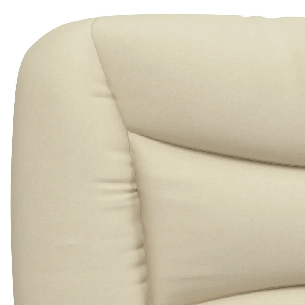 Letto con Materasso Hvar Crema 90x190 cm in Tessuto