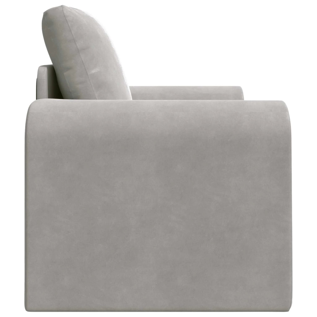 Divano letto Grigio chiaro 98 x 71 x 83 cm Velluto 4106666