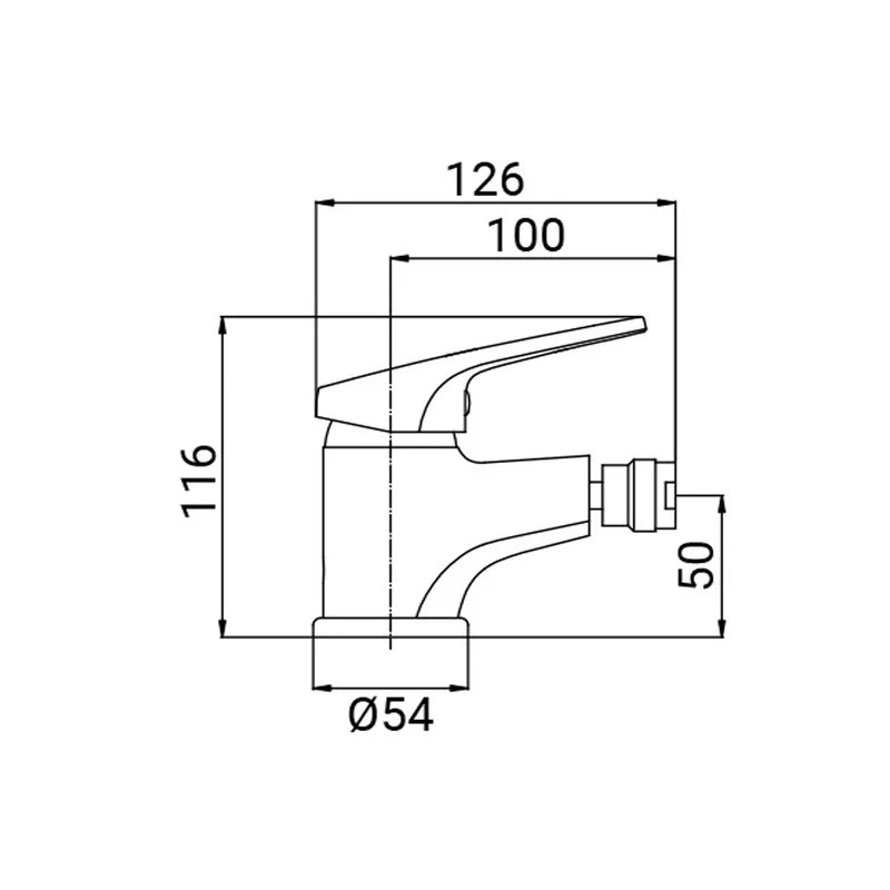 Miscelatore Bidet Serie Linda Cromato