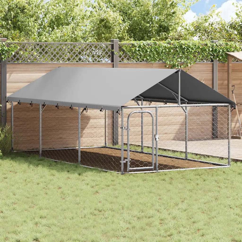 Gabbia per Cani da Esterno con Tetto-Cassa per cani 400x200x150 cm