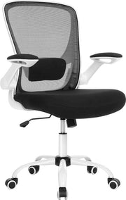 Sedia ergonomica per ufficio, sedia per ufficio con braccioli pieghevoli