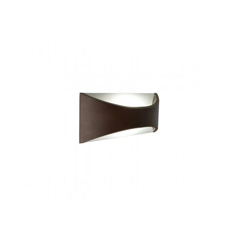 Applique Da Esterno Moderna Moon Alluminio E Termoplastica Caffè Led 6W 3000K