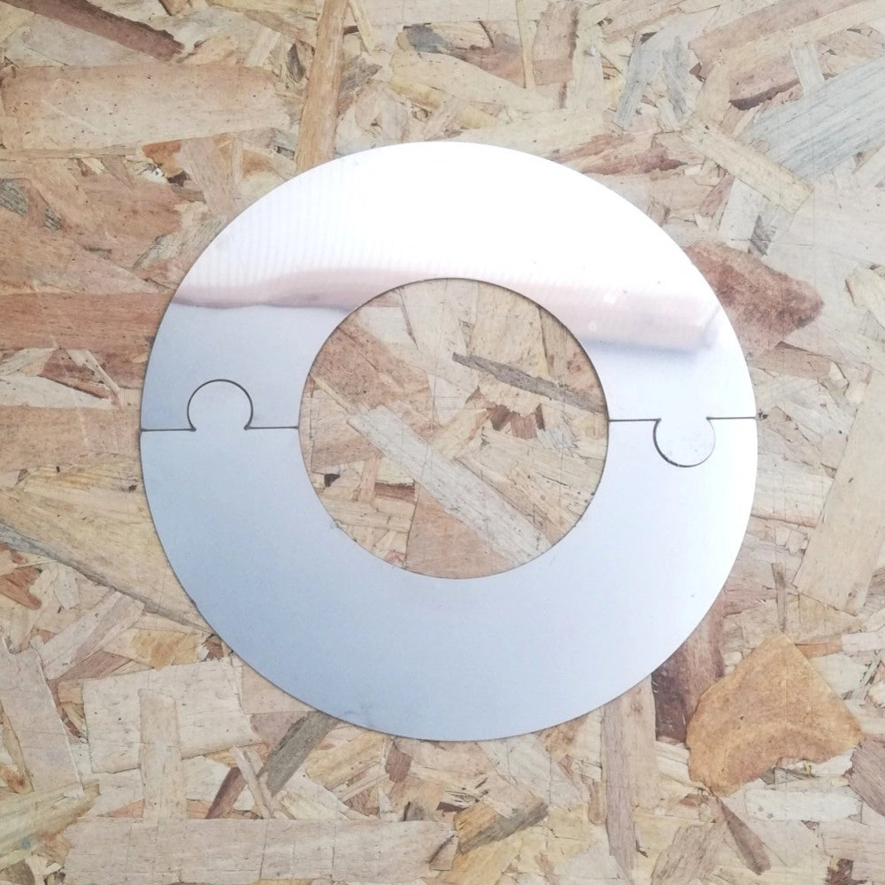 Semi rosone placca circolare inox spessore 5 decimi aisi 304, diametro 80mm