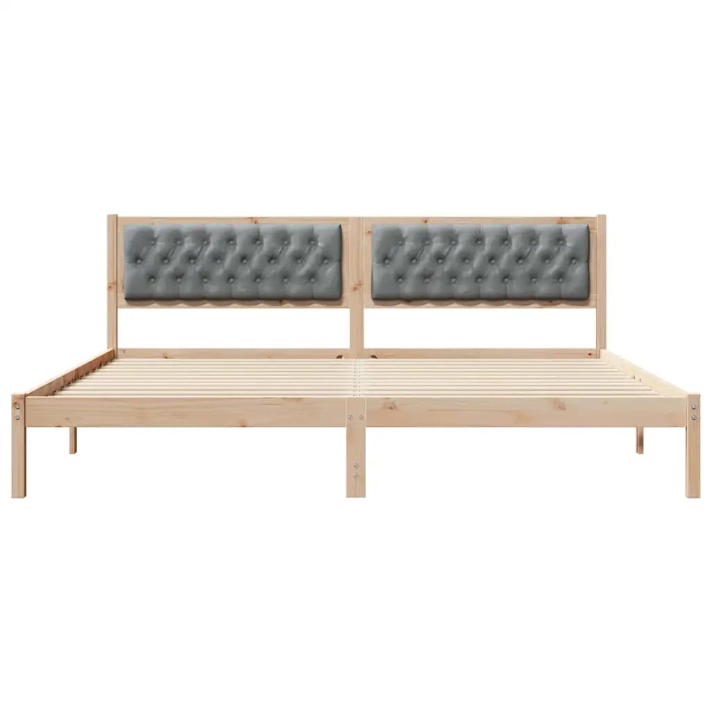 Letto matrimoniale | Letto per adulti | Struttura del letto Grigio chiaro 200 x 200 cm Pino massello
