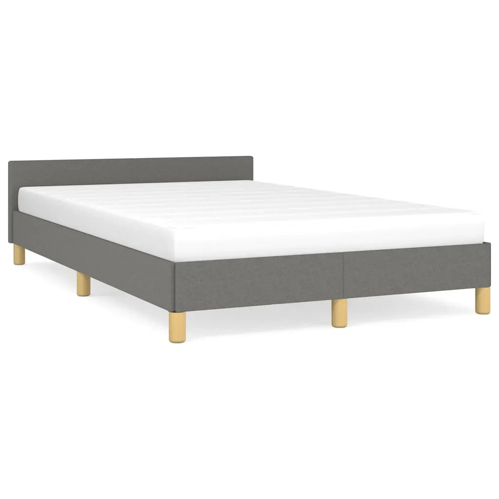 Letto matrimoniale | Letto per adulti | Giroletto senza Materasso Grigio Scuro 120x200 cm Tessuto