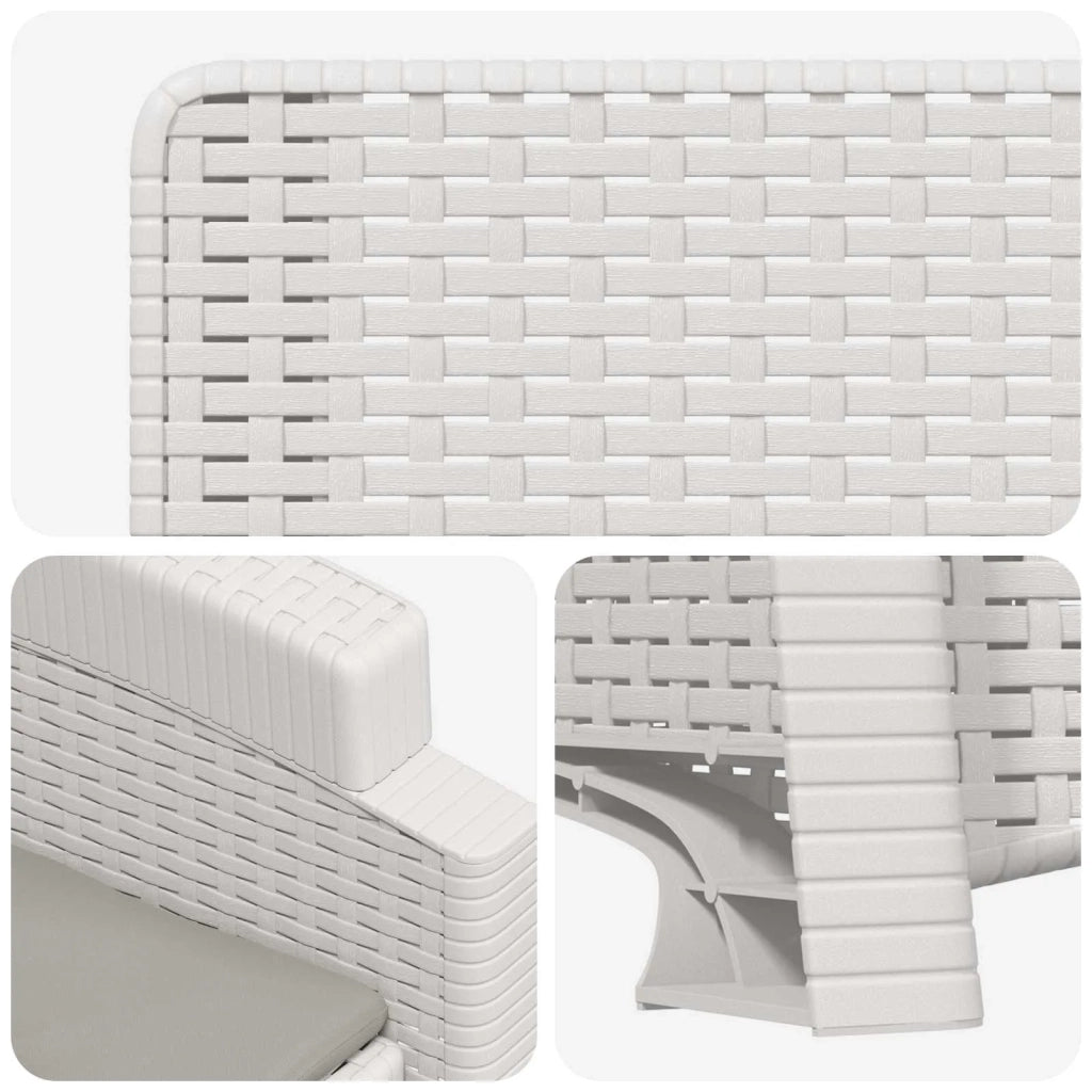 Sedia da giardino reclinabile effetto rattan 2 pcs 8012027