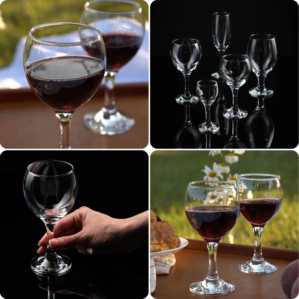 Set di 6 bicchieri da vino rosso e bianco KADAX da 260 ml