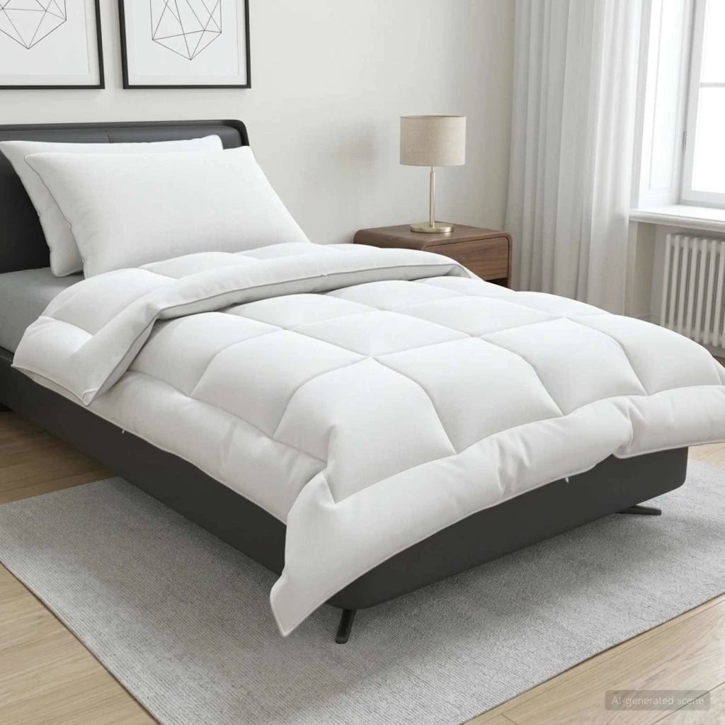 Set di piumone e cuscini 3 pcs 135x220 cm 4 stagioni 350 GSM 3441432