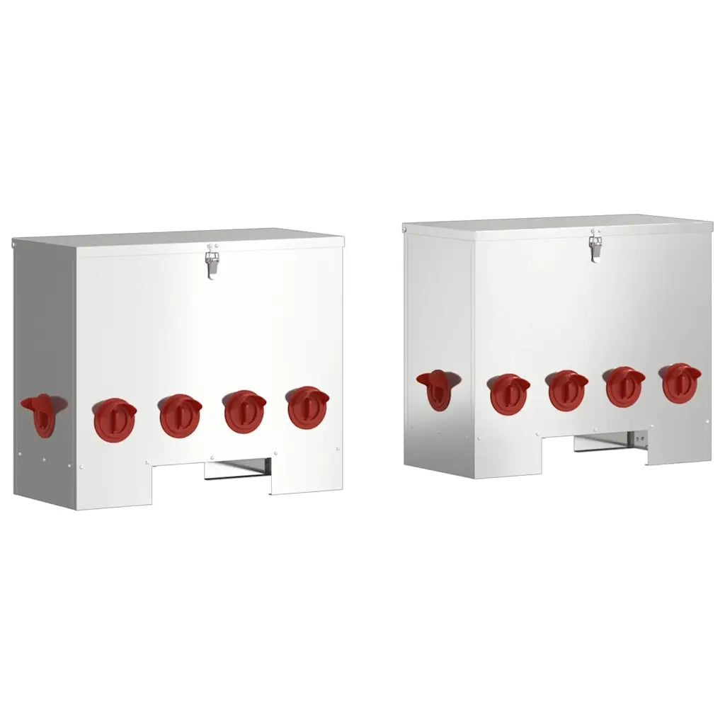Feeder per pollo 2 pz Argento 60,5 x 29 x 51 cm CFW7621254