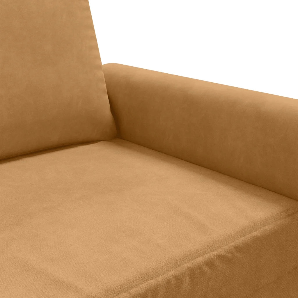 Divano a 3 Posti Marrone 180 cm in Velluto 359546
