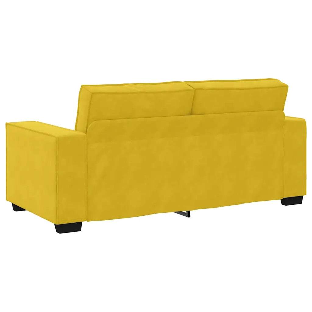 Divano a 2 Posti giallo 180x78x84 cm in Velluto 4105026