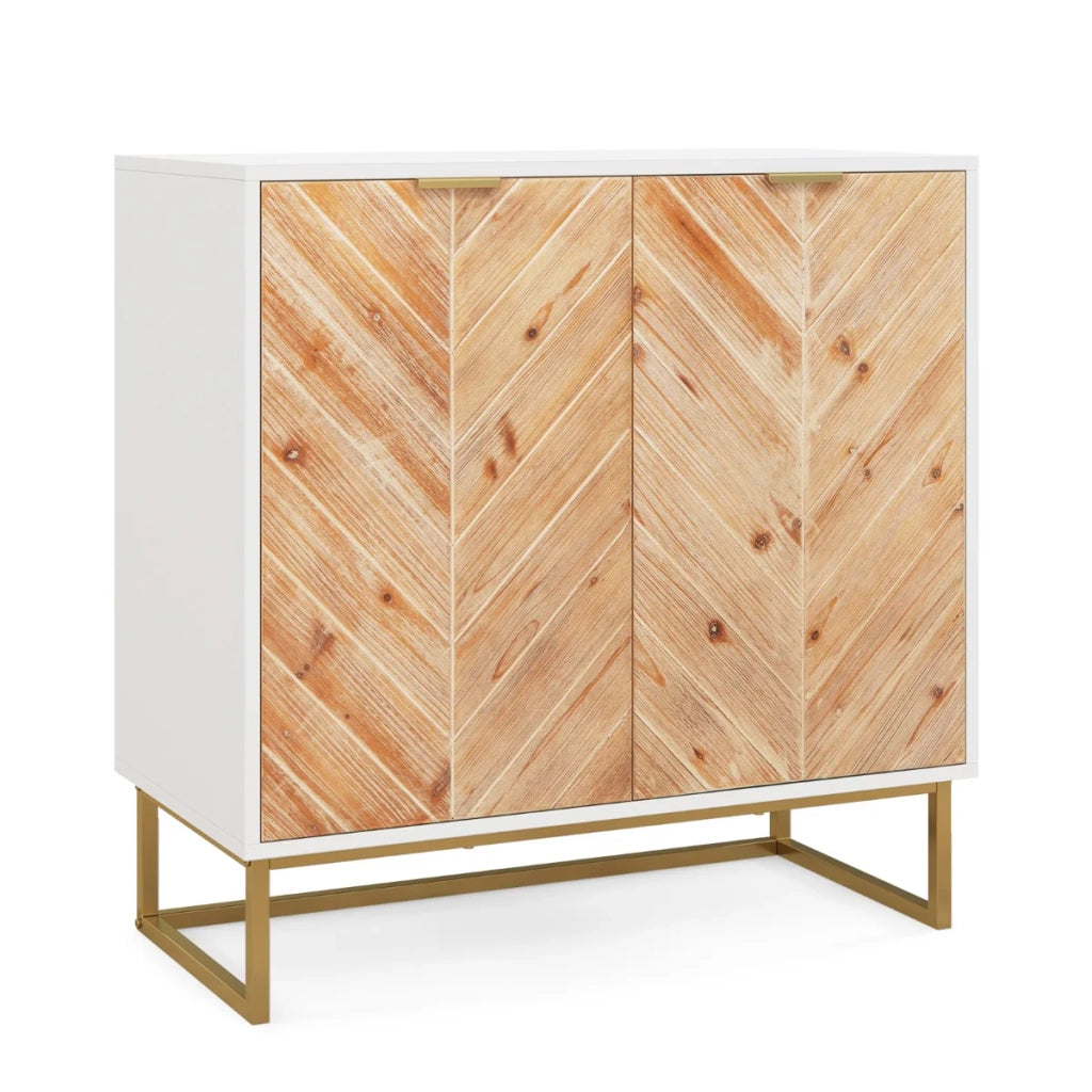 Credenza con contenitore 80 x 40 x 80 cm grande capacità di stoccaggio design senza tempo in MDF bianco 20_0010791