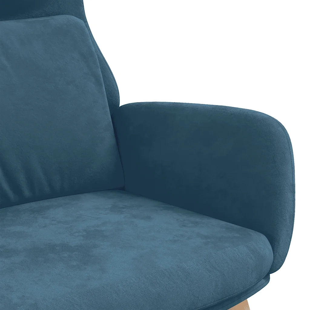 Poltrona Relax Blu in Velluto 341361
