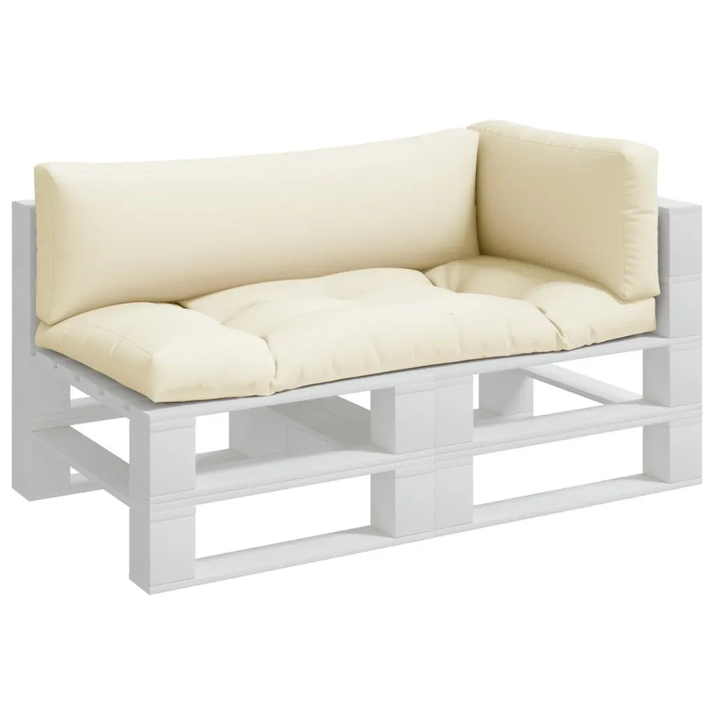 Cuscini per Pallet 3 pz Crema in Tessuto 360946