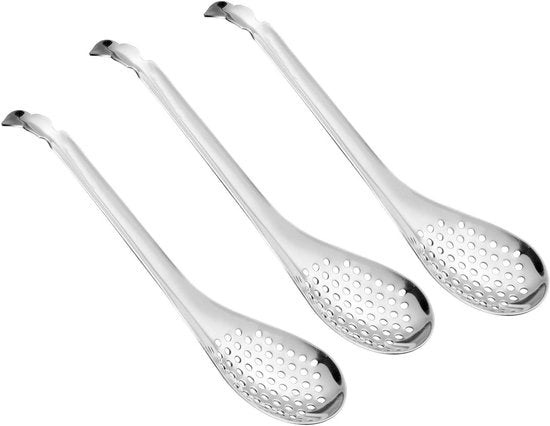 Set di Cucchiaio e Scolapasta Portatile - 3 pezzi - Acciaio Inossidabile