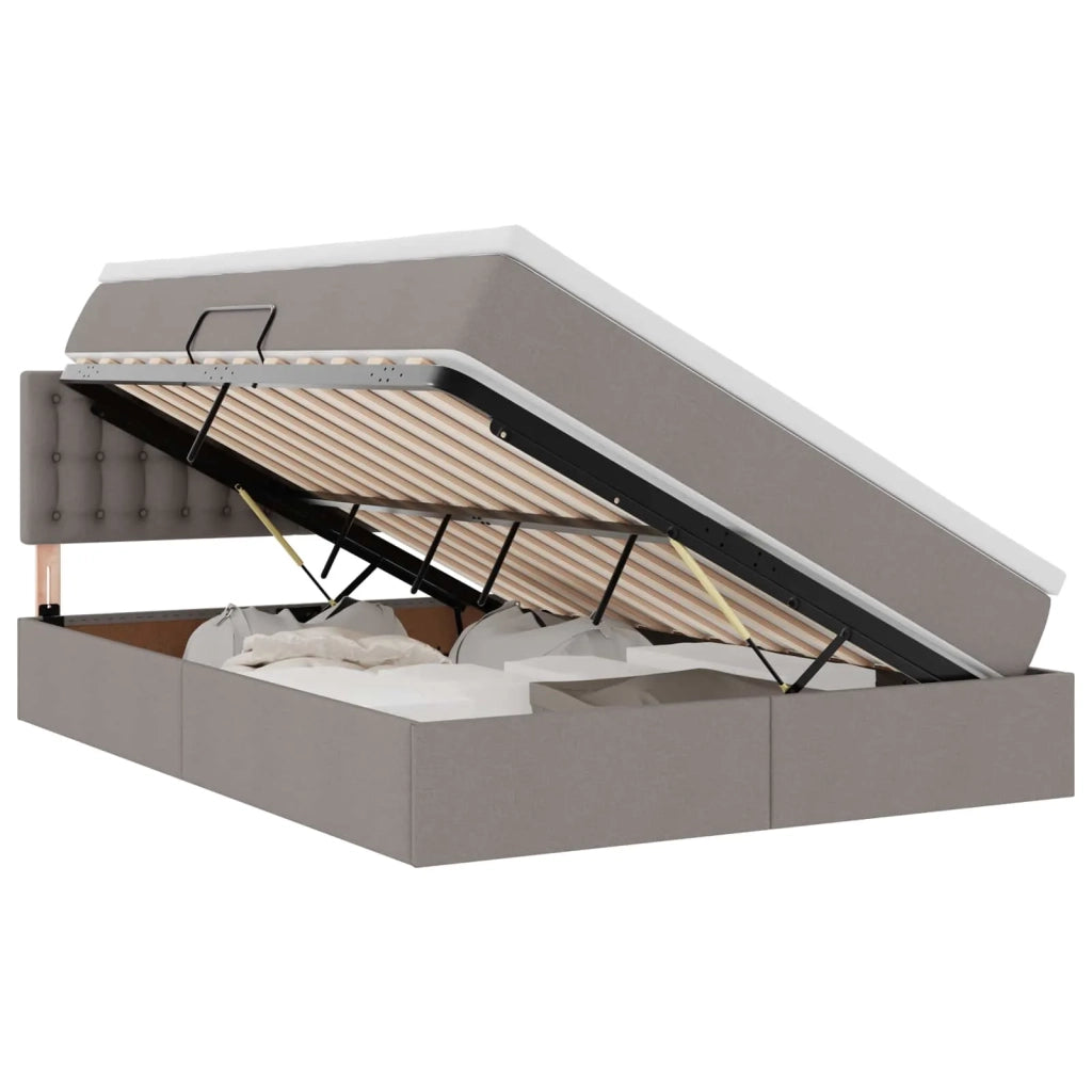 Letto con contenitore e LED con led Talpa 140 x 200 cm Tessuto