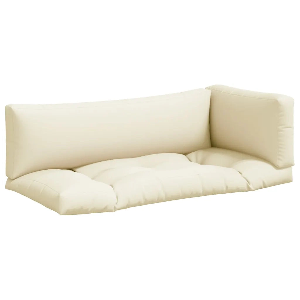 Cuscini per Pallet 3 pz Crema in Tessuto 360946