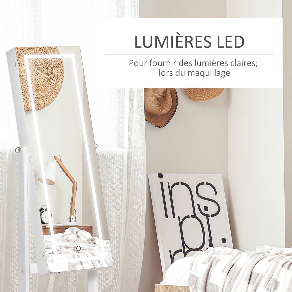 Armadio da trucco con specchio e luci LED ¨C Minimal ¨C bianco