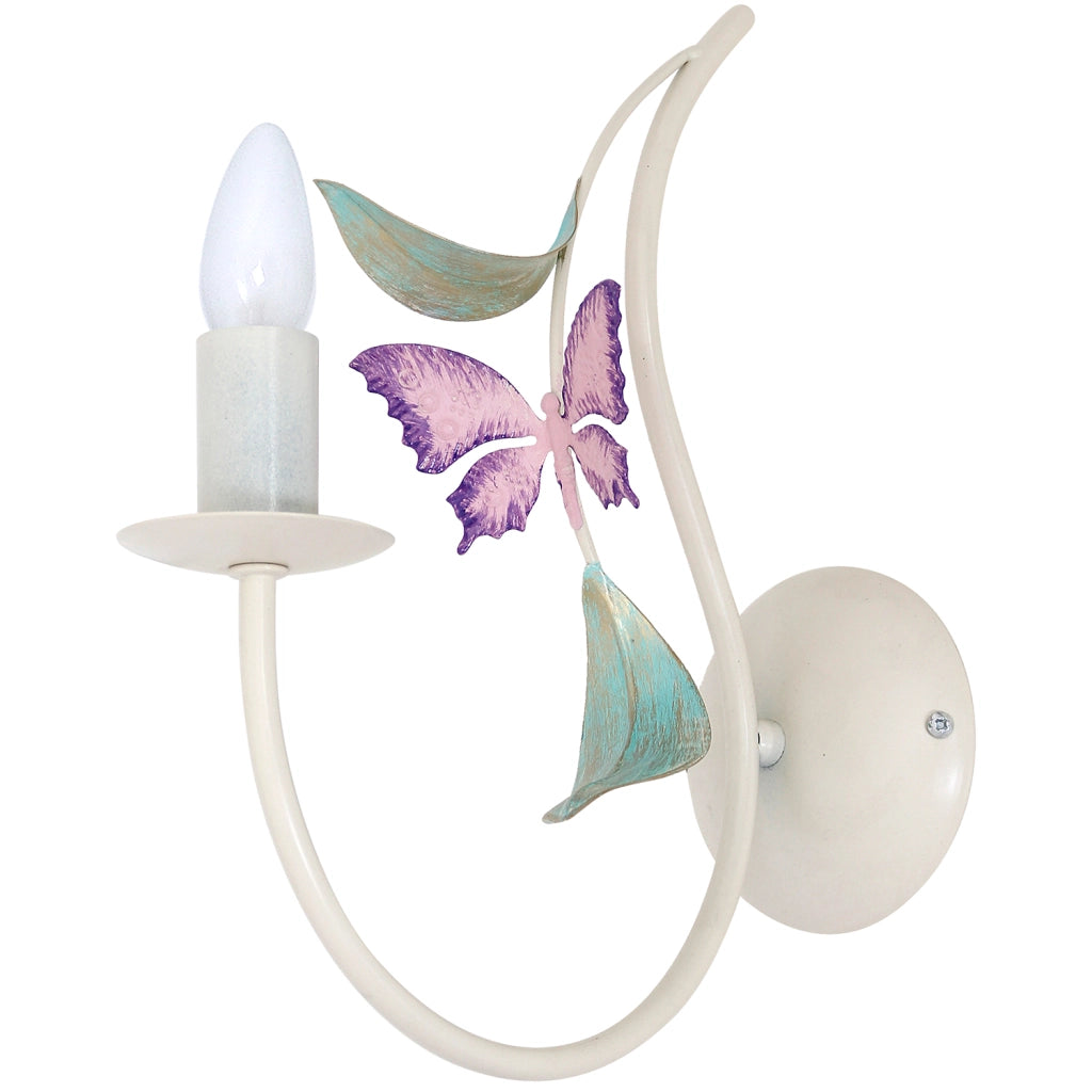 Applique candeliere Summer crema farfalla E14 15W Luminex