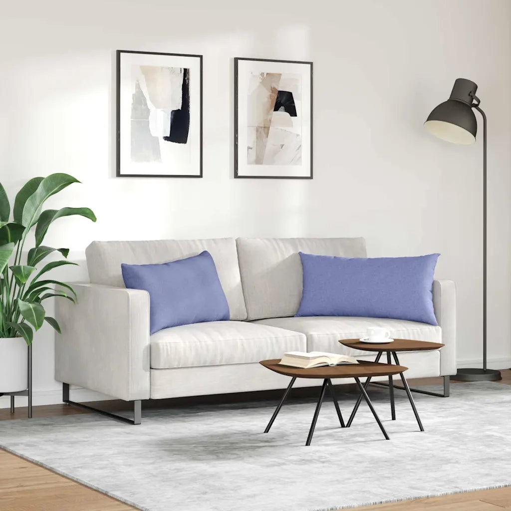 Cuscini da Divano 2 pcs Blu jeans 80 x 40 cm Tessuto 42013710