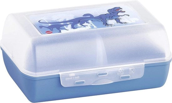 Lunchbox per bambini, divisori rimovibili, Blu, Variabolo Dino