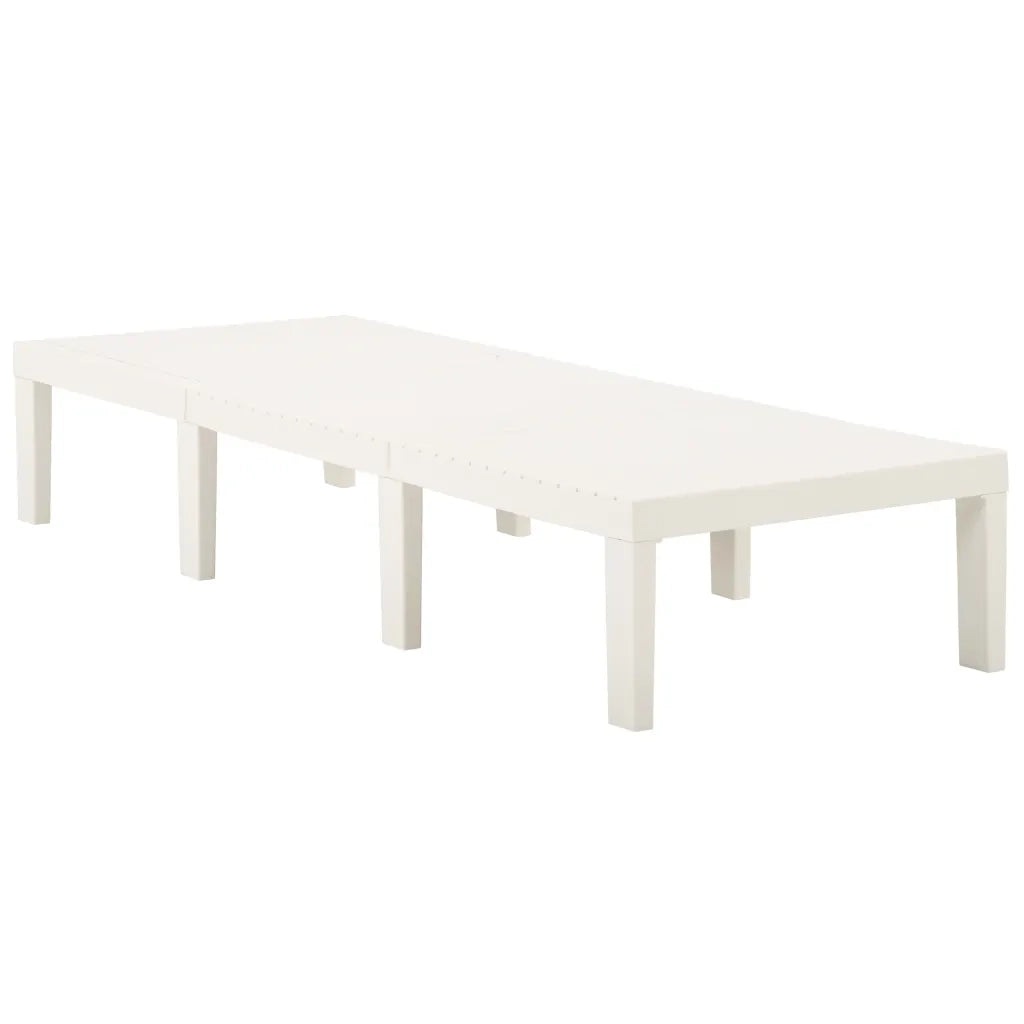Lettino Prendisole | Sdraio da giardino | Lettino da sole in Plastica Bianco