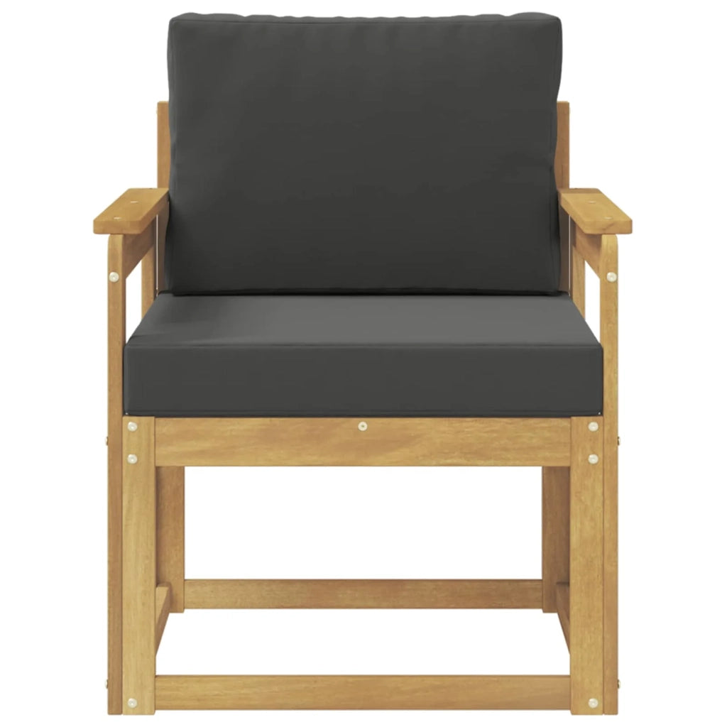 2 Pezzo Set di divani da esterno-Sofa da giardino Poliestere Bianco e Antracite 302584