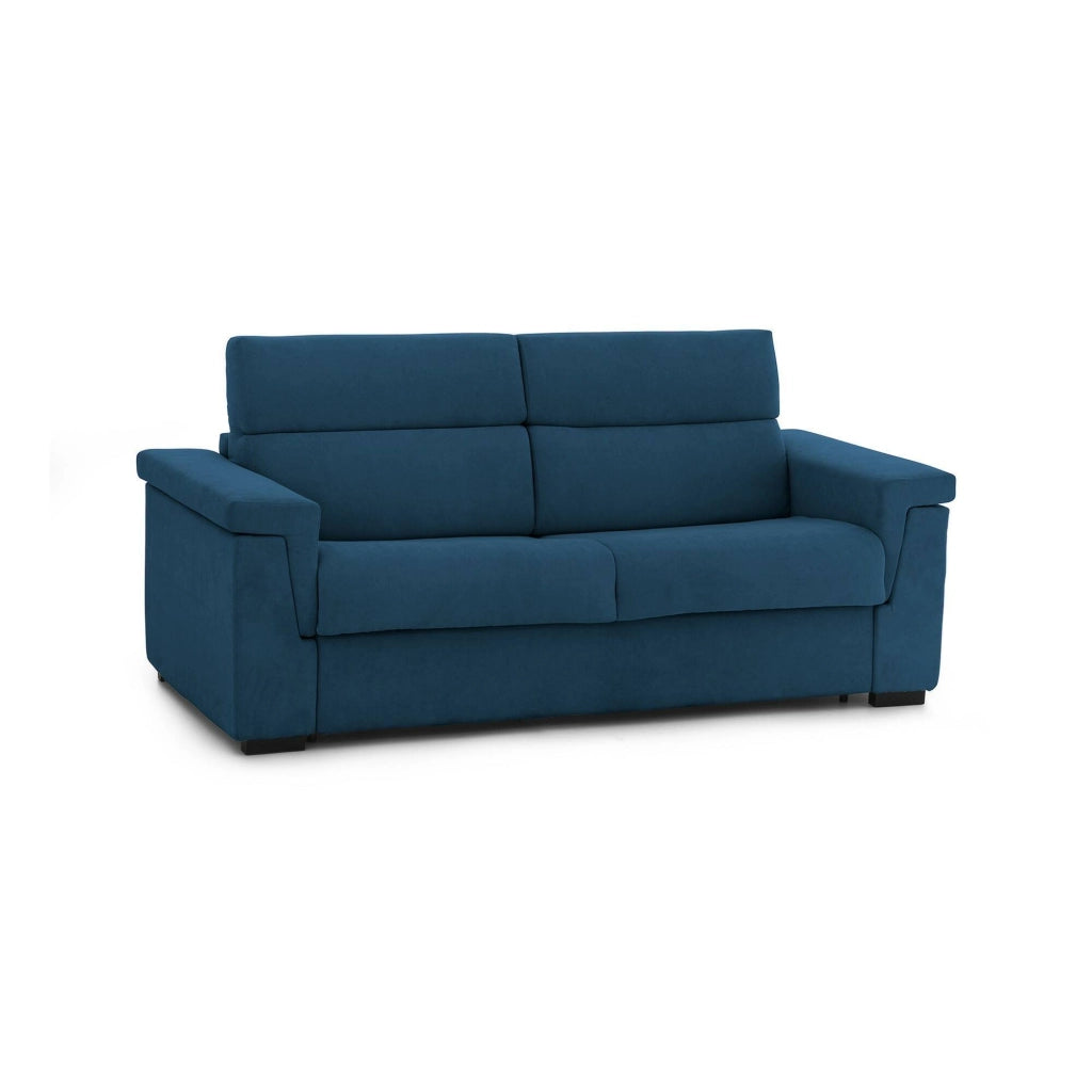 Rigolato, Divano Letto 2 Posti Sfoderabile Made in Italy, 185x95 cm blu