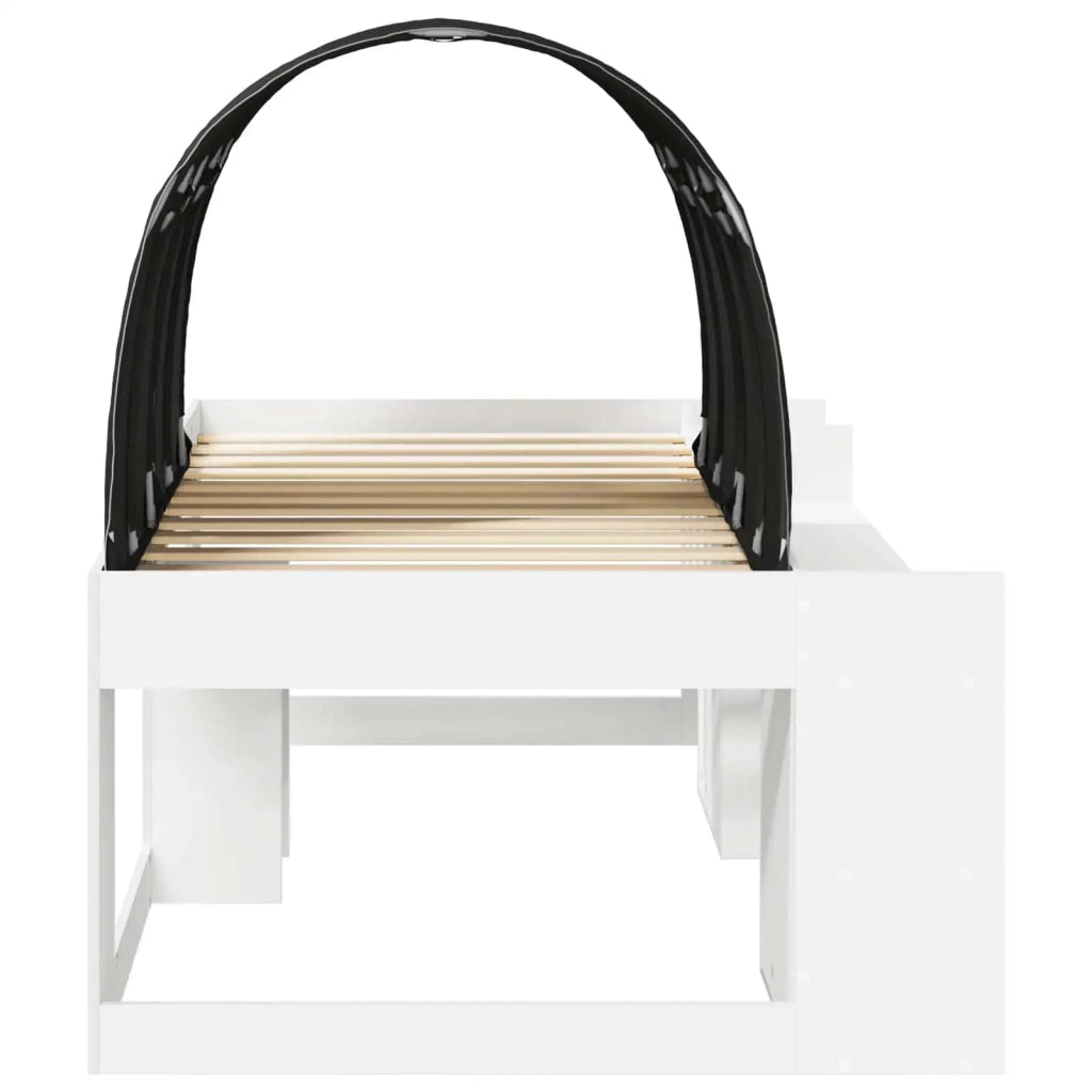Letto con Tunnel 3 pz Bianco e Nero Legno ingegnerizzato 3423622