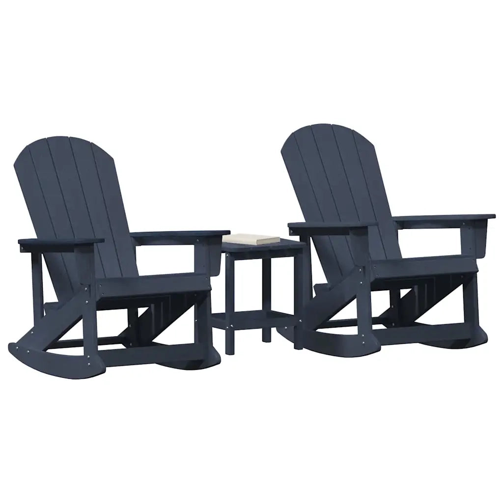 Set Lounge da Giardino 3 pcs Blu navy HDPE 3335839