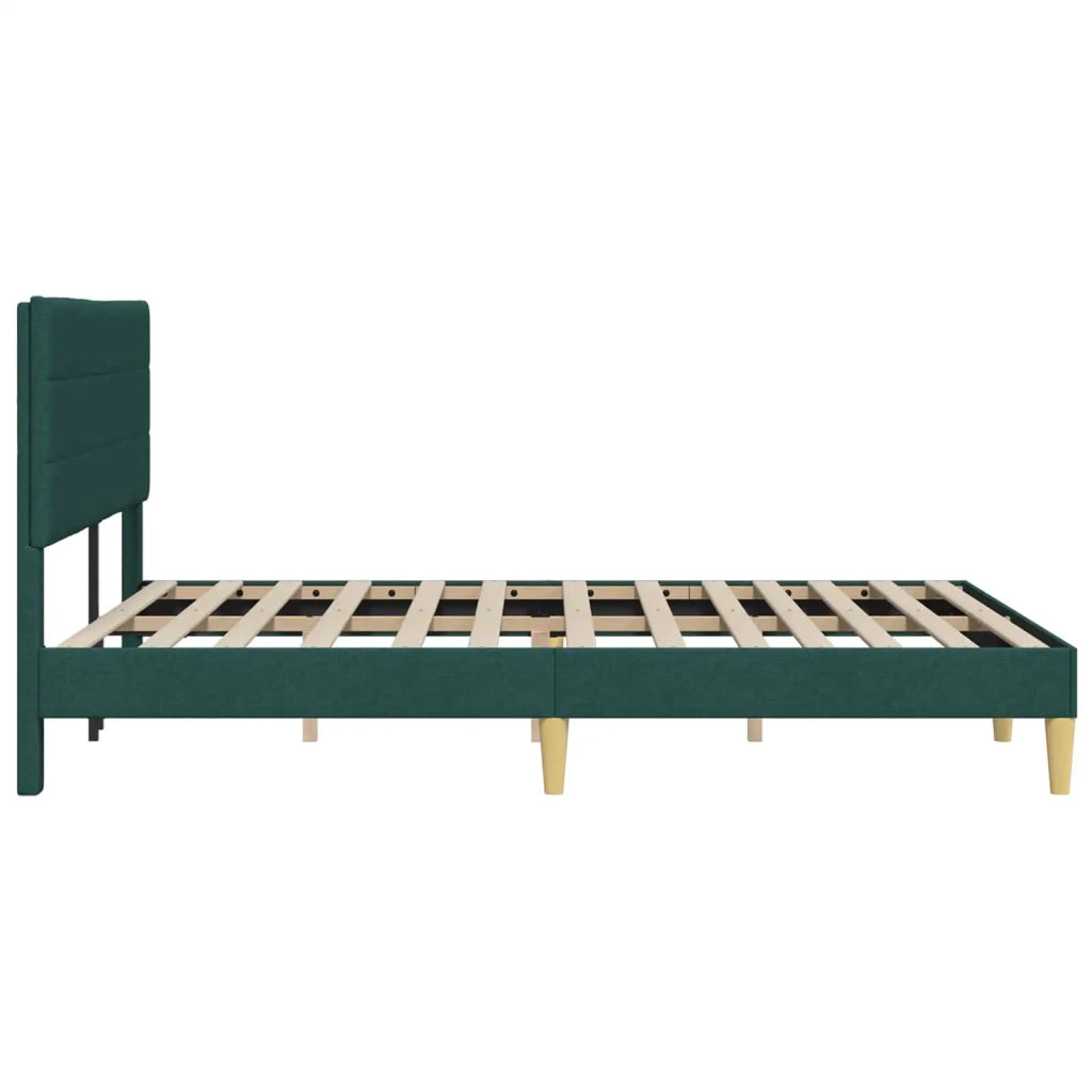 Struttura del letto Verde Scuro 140 x 200 cm Tessuto 42027591