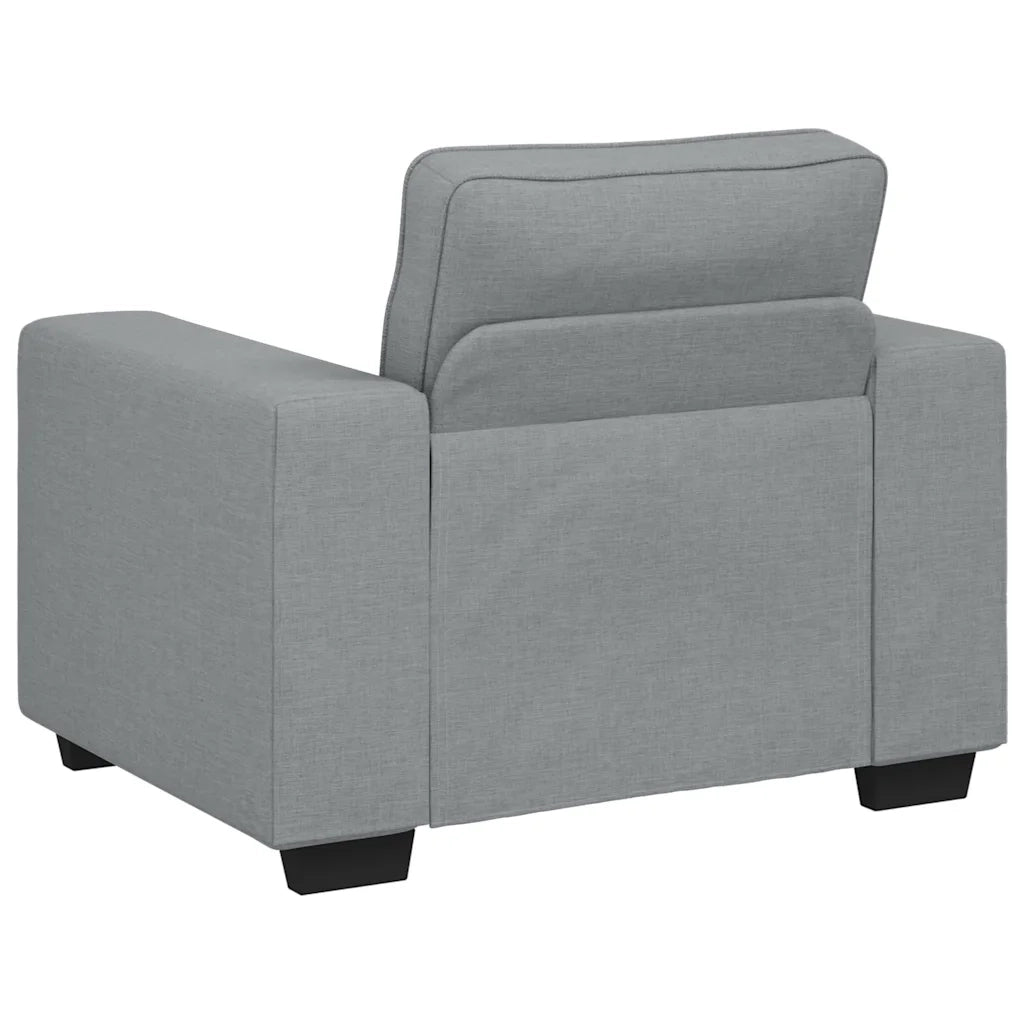 Poltrona | Sedia Relax Grigio Chiaro 100x77x82 cm in Tessuto